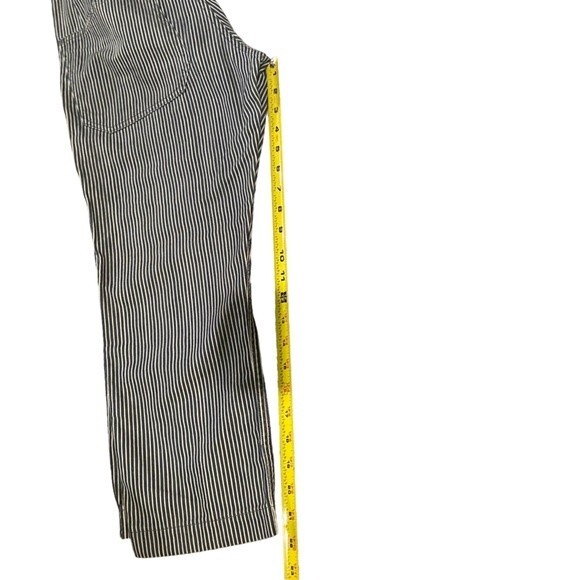 Isabel Marant Size 28 Crop Trouser Pants Blue White Pinstripe Coastal Nautical - Picture 10 of 11